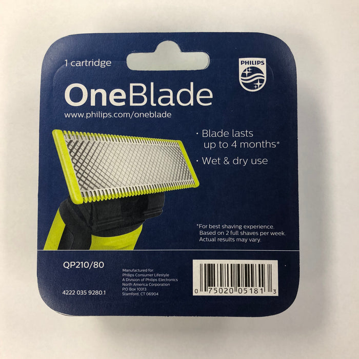 Philips Norelco OneBlade Replacement Blade, 1 Pack - QP210/80